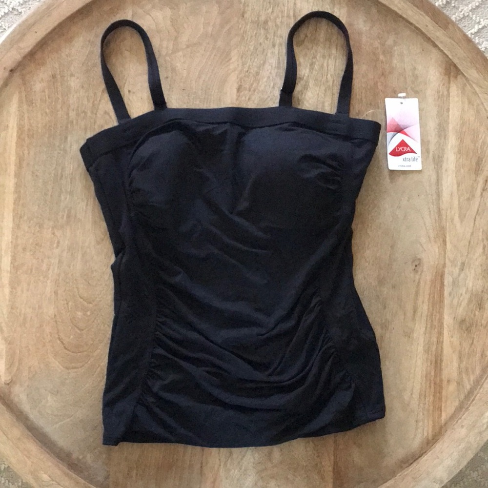 Lands' End Black Swim Top